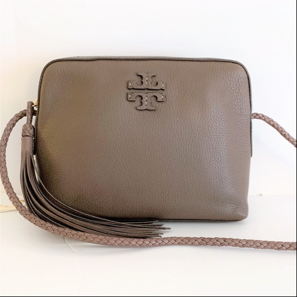 Tory Burch Handbags - Tory Burch Taylor Crossbody ~ Silver Maple Leather